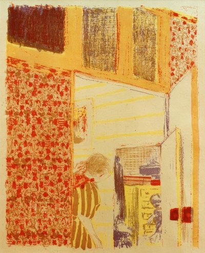 Interno con tende rosa III da Edouard Vuillard